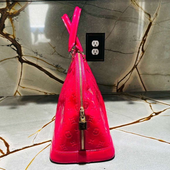 Louis Vuitton Rose Pop Monogram Vernis Alma GM Bag - Picture 4 of 16